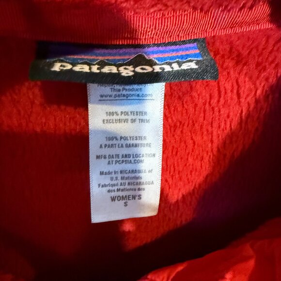 Patagonia Re-Tool Snap-T Polartec Fleece Womens Size Small Pullover Red RARE EUC - Picture 4 of 10